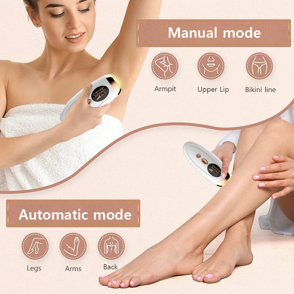 999,999 Flashes IPL Laser Hair Removal – Permanent & Painless Epilator for Face, Legs, Bikini & Body