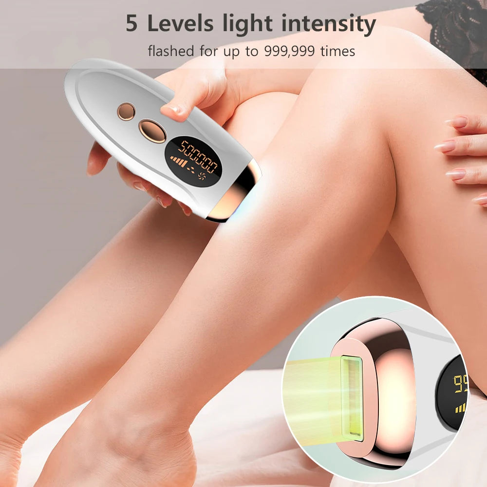 999,999 Flashes IPL Laser Hair Removal – Permanent & Painless Epilator for Face, Legs, Bikini & Body