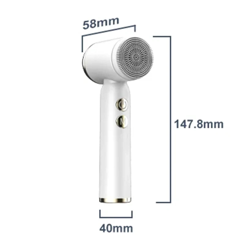 Deep Clean 6-in-1 Electric Facial Cleansing Brush with LED Display | Waterproof & Rechargeable