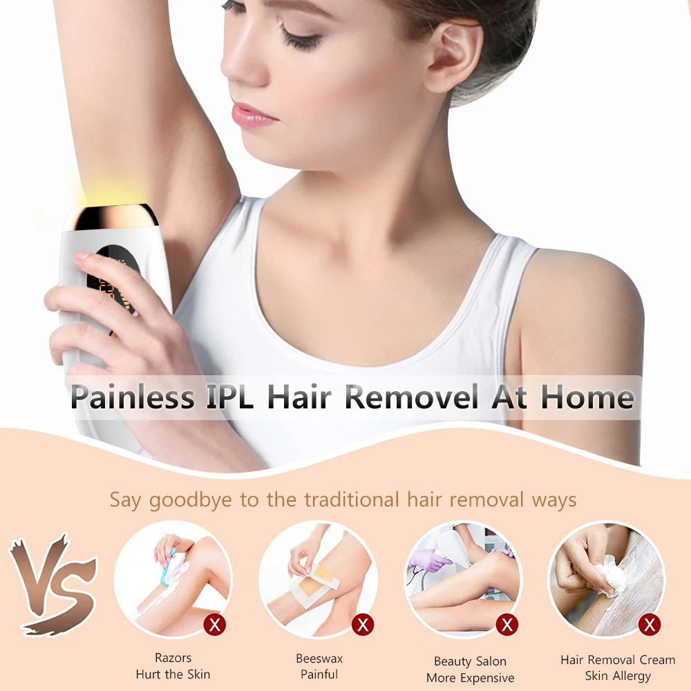 999,999 Flashes IPL Laser Hair Removal – Permanent & Painless Epilator for Face, Legs, Bikini & Body